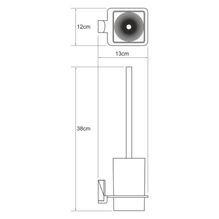 Щетка для унитаза подвесная WasserKRAFT Leine K-5027W