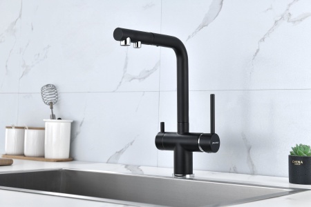 Смеситель для кухни SERPENTINE, антрацит, Se213222-AN, Paulmark