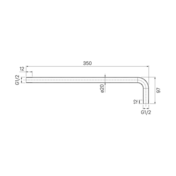 Кронштейн для верхнего душа IDDIS, черный 001BB35i61