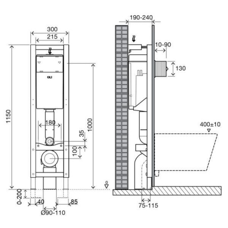 Инсталляция QUADRA PLUS Sanitarblock, пневматика (fast-fit), OLI 141945