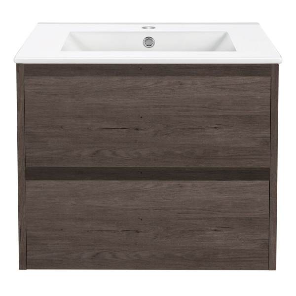 Тумба под раковину Vincea Gio 600 подвесная, 2 выкатных ящика soft-close, R.Oak