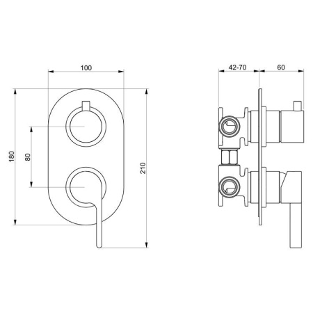 Смеситель для ванны и душа Webert DoReMi DR860101560