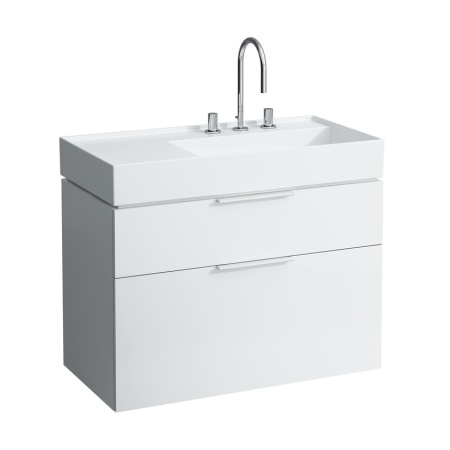 Подвесная раковина Kartell by laufen 90х46х12 см, отверстие для смесителя, без перелива, SaphirKeramik 8.1033.9.000.111.1