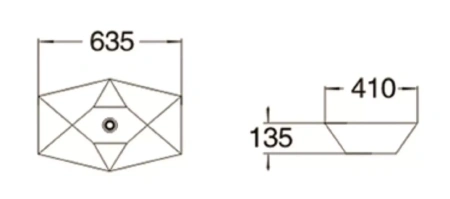 Раковина керамическая (накладная)  SantiLine SL-1059
