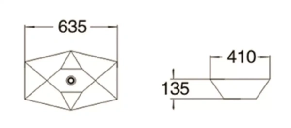 Раковина керамическая (накладная)  SantiLine SL-1059
