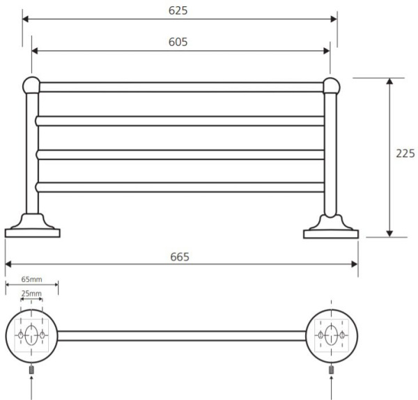 Полочка Bemeta Retro 144302182