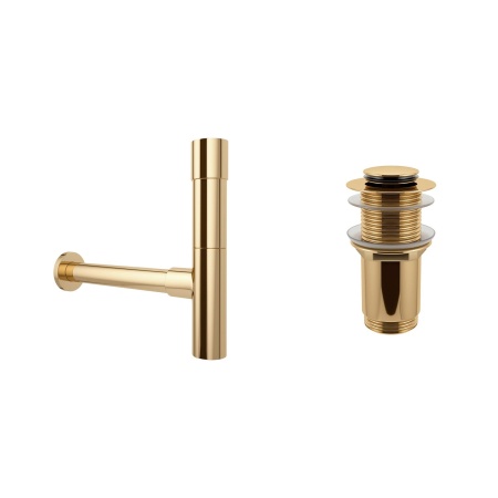 Комплект 3 в 1 Lavinia Boho Bathroom Sink 21520137: накладная фарфоровая раковина 55 см, металлический сифон, донный клапан