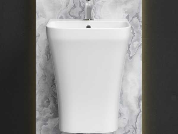 Раковина моноблок подвесная Ceramicanova DION, белый, CN6067