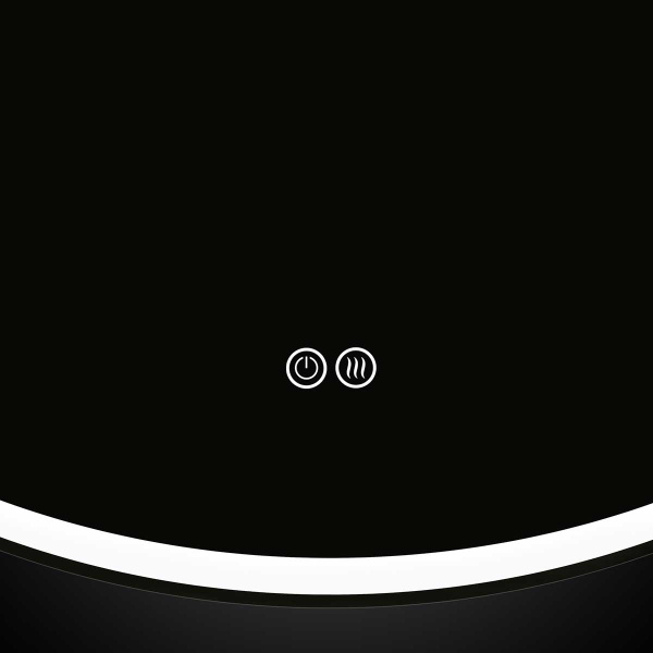 Зеркало Vincea LED VLM-3DE800-2 800x800 c сенсорным выключателем и диммером, антизапотевание