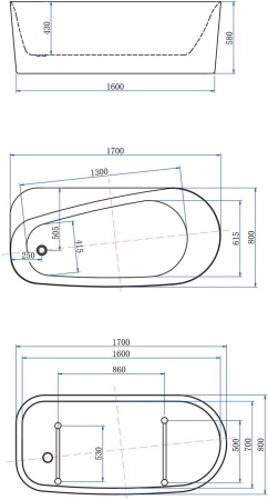 Акриловая ванна Allen Brau Priority 1 170x80 2.31001.20 белый глянец