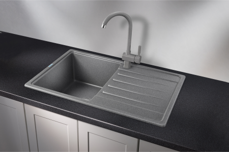 Мойка для кухни Granula Standart 7602 графит, 76х50 см, прямоугольная