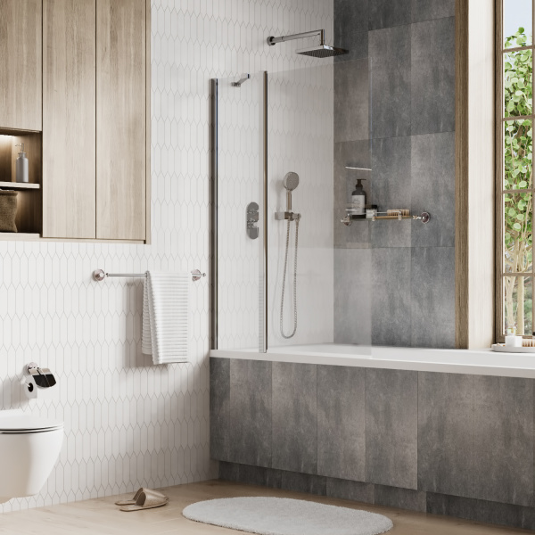 Стеклянная шторка на ванну WasserKRAFT Berkel 48P02-110 Fixed