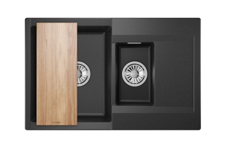 Мойка для кухни Granula Estetica 7808 черный, 78х50 см, прямоугольная