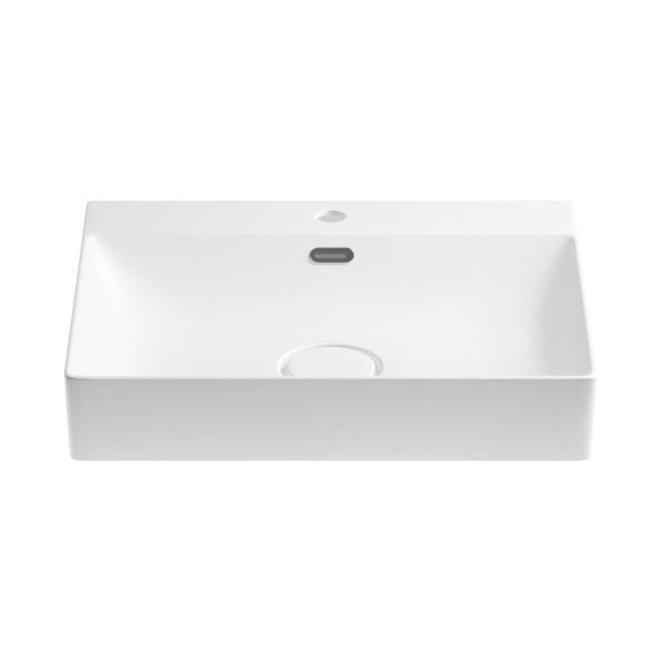 Раковина для ванной Wellsee DeSire 201000959 в наборе 2 в 1: прямоугольная раковина белого глянцевого цвета, смеситель в цвете розовое золото