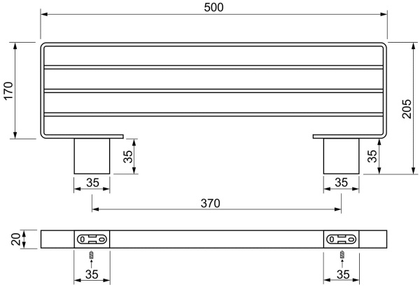 Полочка Bemeta Via 135002182