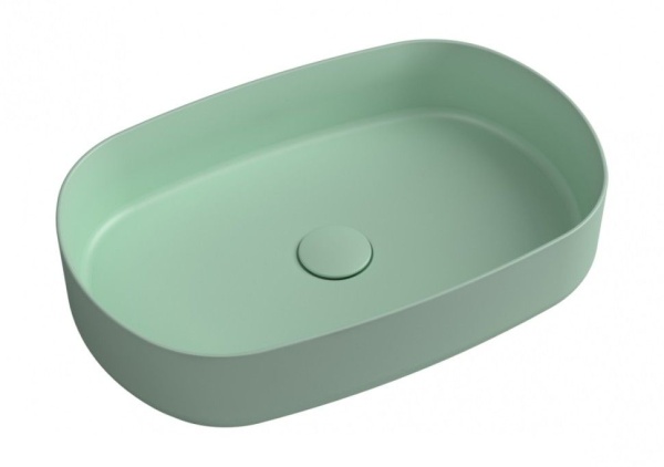 Раковина ISVEA Infinity накладная 550*360*120 цвет мятно-зеленый матовый 10NF65055SV-2T