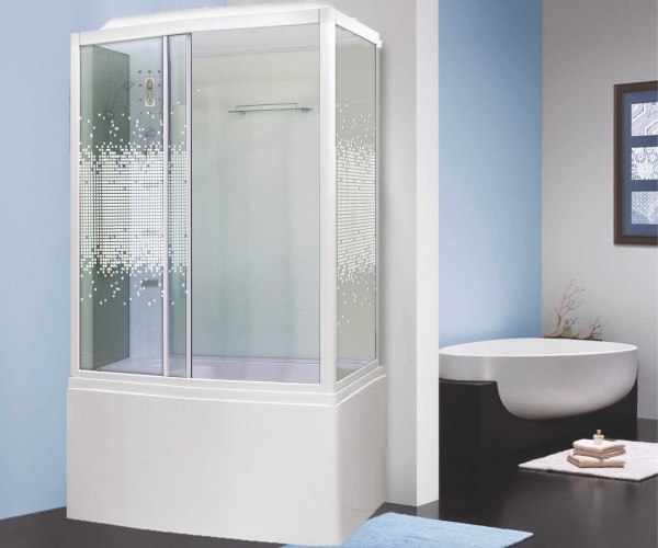 Душевая кабина Niagara Ultra NG-307-01L 120х80х220, высокий поддон 50 см, стекло мозаика