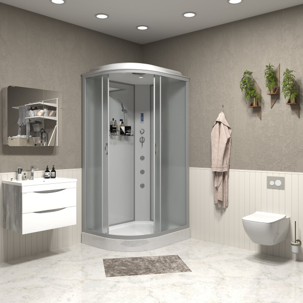 Душевая кабина Niagara Classic NG-3312-14RF 120х80х215, низкий поддон 13 см, стекло матовое