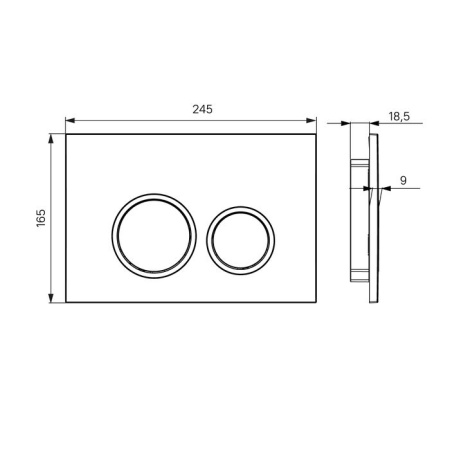 Клавиша смыва Iddis Unifix, белая UNI03WBi77