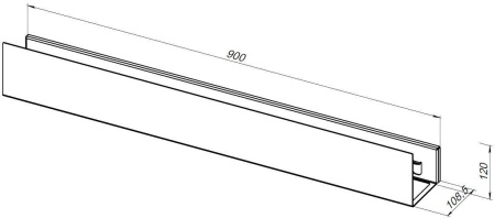 Полка Aquanet Магнум 90x12 белая матовая, с крючками