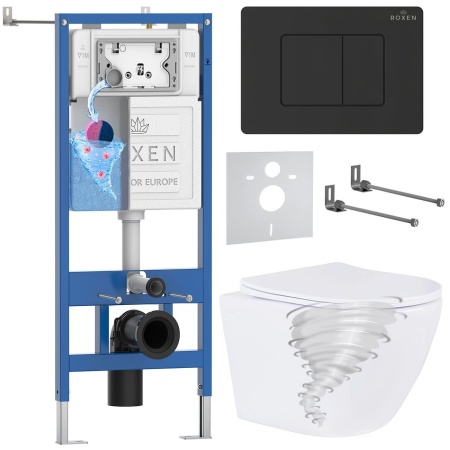 Комплект 6 в 1 RoxenBath StounFix Dual Fresh 868510 (состоит из: 710200, Steel 420280BM, 530205-01)