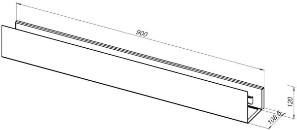 Полка Aquanet Магнум 90x12 белая матовая, с крючками