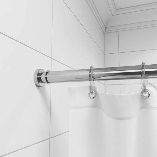 Карниз для ванной комнаты IDDIS 110-200 см глянцевый хром 030A200I14