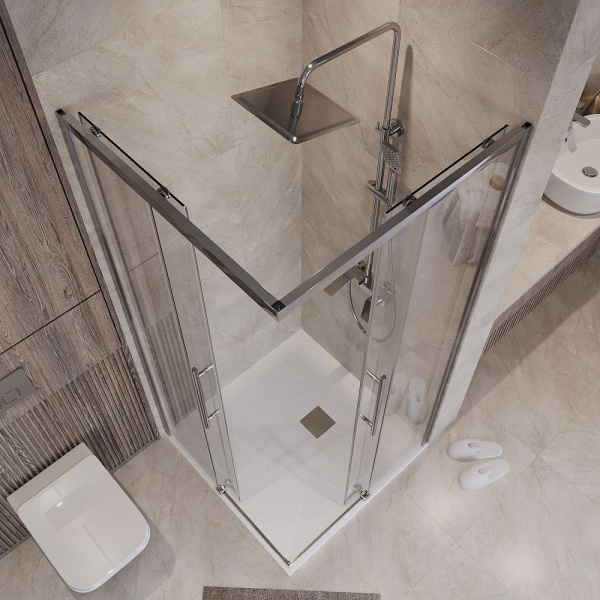 Душевое ограждение  Niagara Nova  NG-6629-34 (90*90*195) квадрат, двери раздвижные