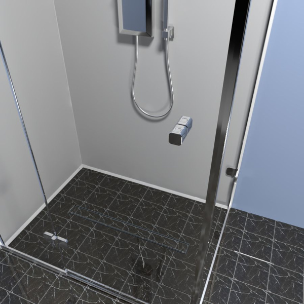 Комплект водоотводящий желоб DP20-700 из нержавеющей стали + Декор. вставка/ Основа под плитку PG20-700