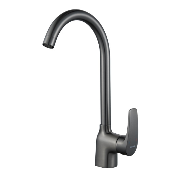 Смеситель для кухни Shevanik S5053T, оружейная сталь