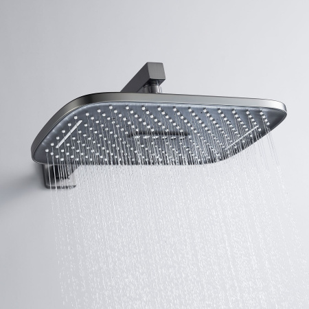 Душевая система встраиваемая Shevanik S4035T, оружейная сталь