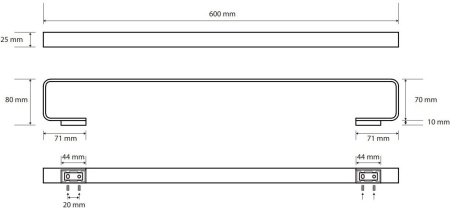 Держатель для полотенец Bemeta Solo 139104282 (60 см)