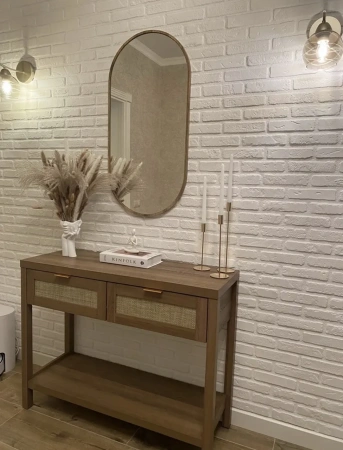 Зеркало EMZE Color Oval 45x90 (дуб)