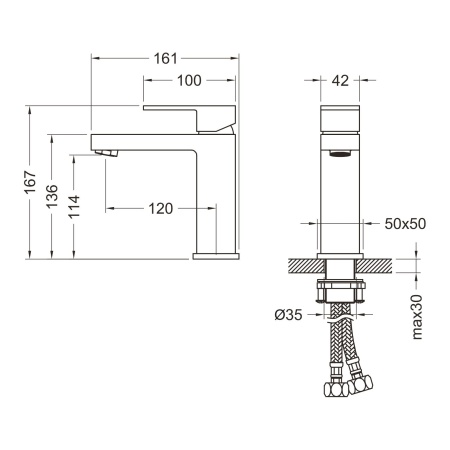 Смеситель для раковины TIMO Selene 2061/03F, черный