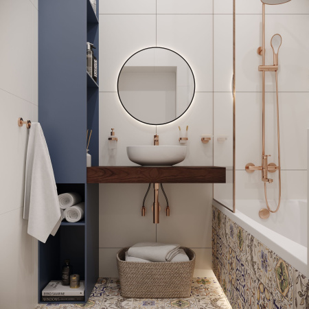 Стеклянный дозатор для жидкого мыла с латунным настенным держателем Wellsee Finishing Touch 182514000 (цвет дозатора матовый, цвет держателя розовое золото). Для применения в ванной комнате и кухне