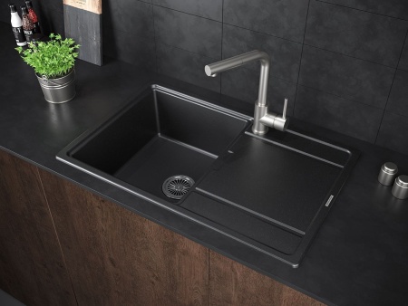 Мойка FLUGEN 50-780, IT-GRANIT, PM217850-BL, черный гранит, 780х500 мм, Paulmark