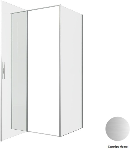 Душевой уголок Allen Brau Priority 100x90 3.31029.BA + 3.31044.BA серебро браш