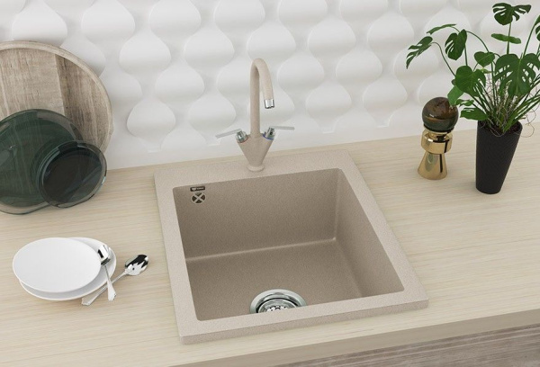 Кухонная мойка Ulgran U-404-328, бежевый