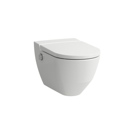 Подвесной электронный унитаз Cleanet Navia 36х58 см, c покрытием lcc, безободковый, функция биде, с сиденьем 8.2060.1.400.000.1