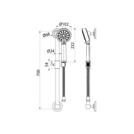 Душевой гарнитур бронза IDDIS Oldie OLD3F70i16