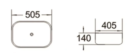 Раковина керамическая (накладная)  SantiLine SL-1046