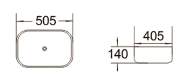 Раковина керамическая (накладная)  SantiLine SL-1046