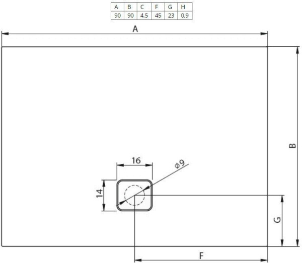 Душевой поддон Riho Basel 412 DC221600000000S 90x90
