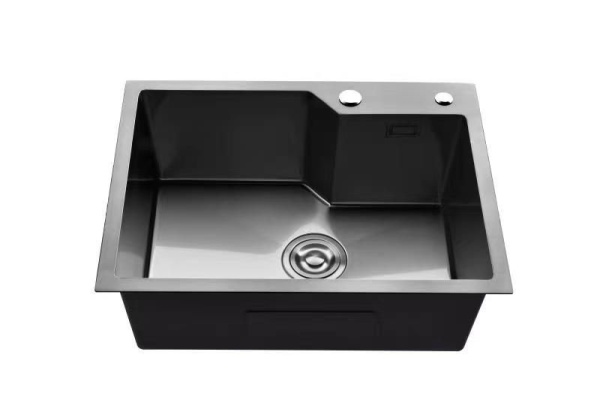 Кухонная мойка ROXENBATH Wellnes 60х45 с коландером и дозатором, графит 560240-60B