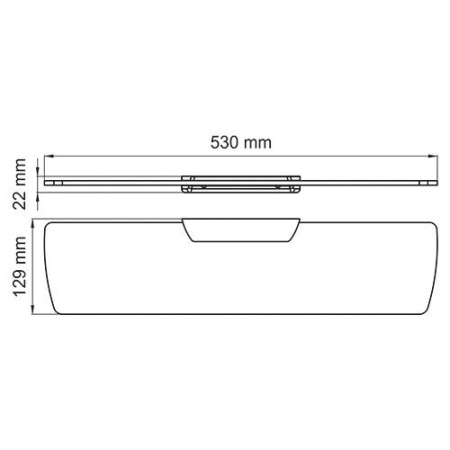 Полка стеклянная WasserKRAFT Wiese К-8924