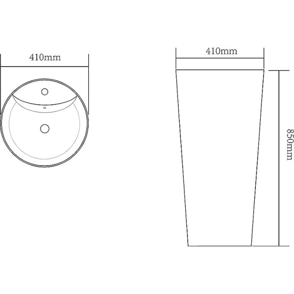 Раковина керамическая, напольная (моноблок) SantiLine SL-4008