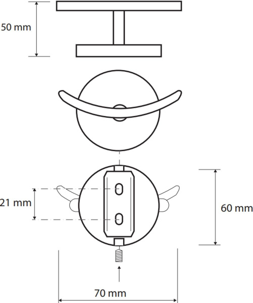 Крючок для полотенец Bemeta Alfa 102406022