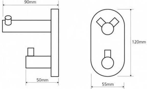 Крючок для полотенец Bemeta Omega 104405222