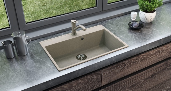 Кухонная мойка Ulgran Quartz Forte 760-03, десерт