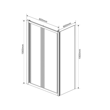 Душевой уголок Vincea Garda VSR-1G9090CL, 900*900, хром, стекло прозрачное